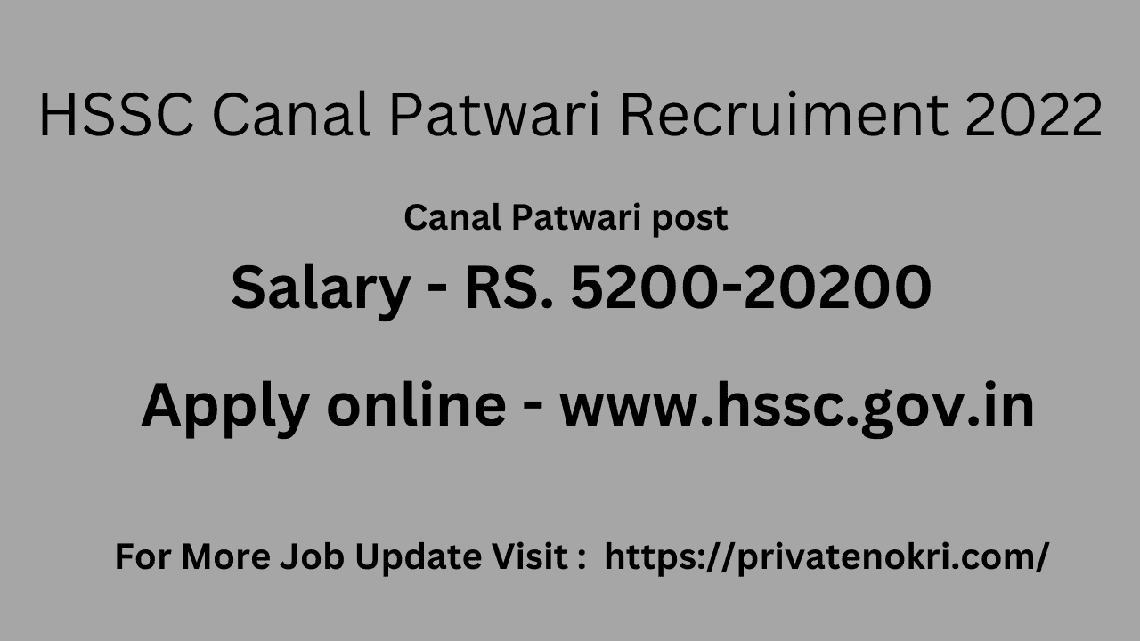 HSSC Patwari recruitment Latest Notifications 2022